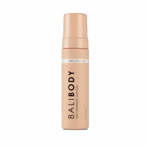 Bali Body Self Tanner Mousse Dark – Sunless Tanning Foam for Body | Natural, Streak-Free, Fake Tan | Vegan, Cruelty-Free, Organic Self Tan Mousse for All Skin Types (200ml/6.7 fl oz)