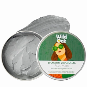 Bamboo Charcoal Face Mask, 3.5 oz, with Detoxifying Herbs and Oils