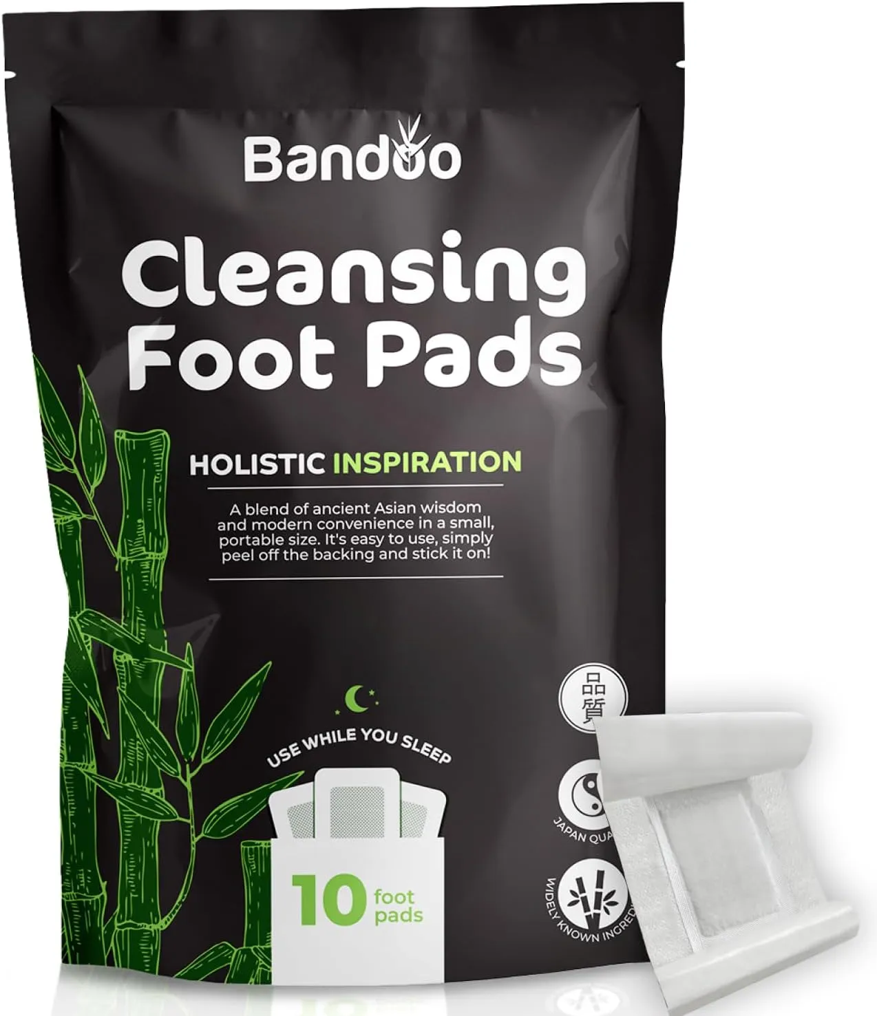 Bandoo Original Deep Cleansing Pads | Premium Natural Bamboo Pads | Cleanse, Moisturize & Energize | For Men & Women | 10 Pads
