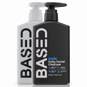 BASED Daily Skincare Duo | Purifying Face Wash   Restoring Moisturizer | Built For All Skin Types | Healthy Ingredients | Hormone Safe - ZERO Endocrine Disruptors