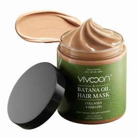 Batana Hair Mask For Growth,Essential Oil & Biotin Deep Treatment For Hair Loss,Deep Conditioning for Repair Dry Damaged Hair,8.5 fl oz
