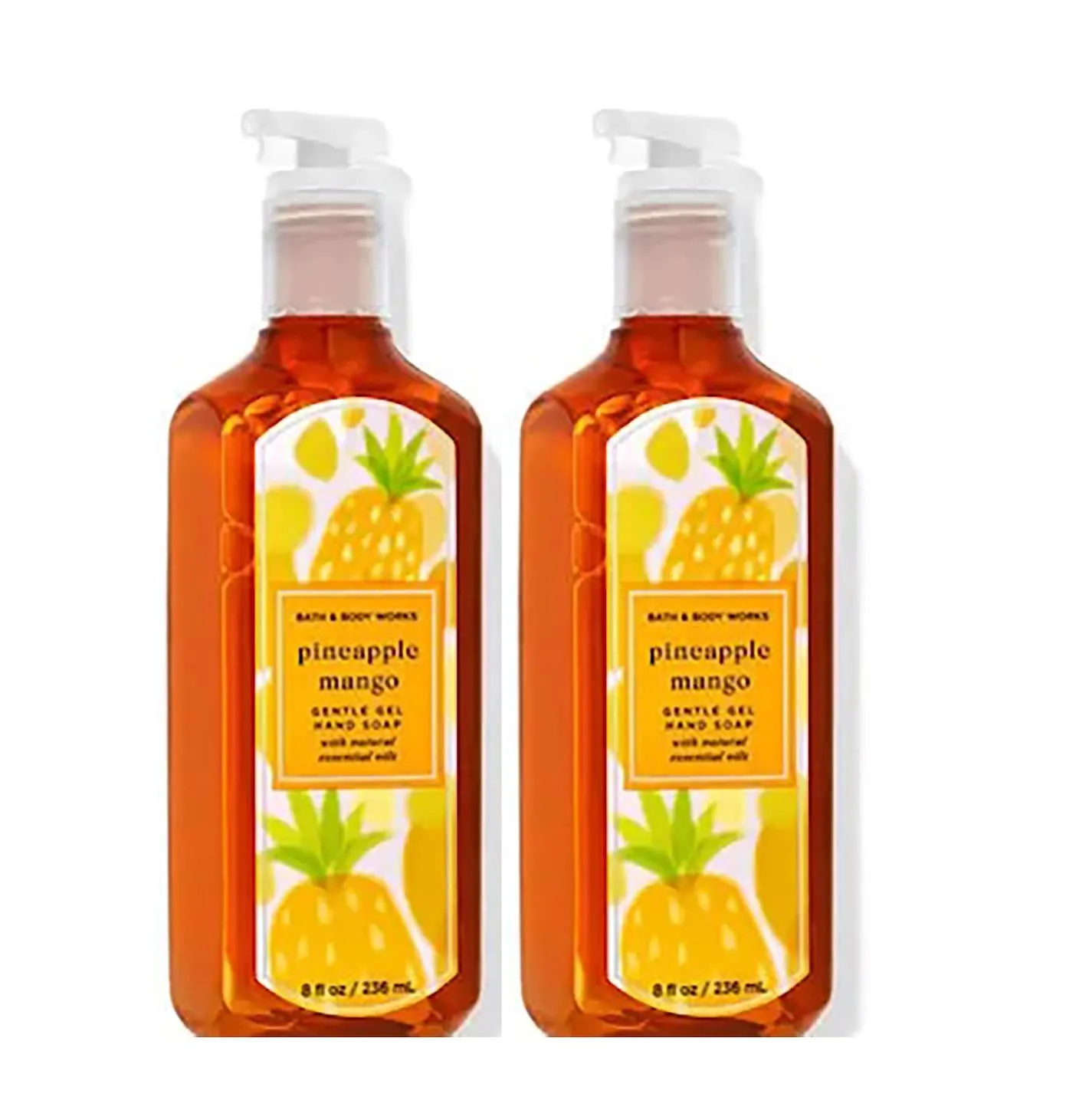 Bath & Body Works Deep Cleansing Gel Hand Soap 2 Pack 8 oz. (Pineapple Mango)