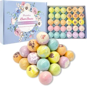 Bath Bombs, 30pcs Bath Bombs for Women Handmade Fizzy Bath Bomb with Essential Oils Bath for Moisturizing Dry Skin & Relaxing, Birthday Valentines Mother's Day Gifts for Women