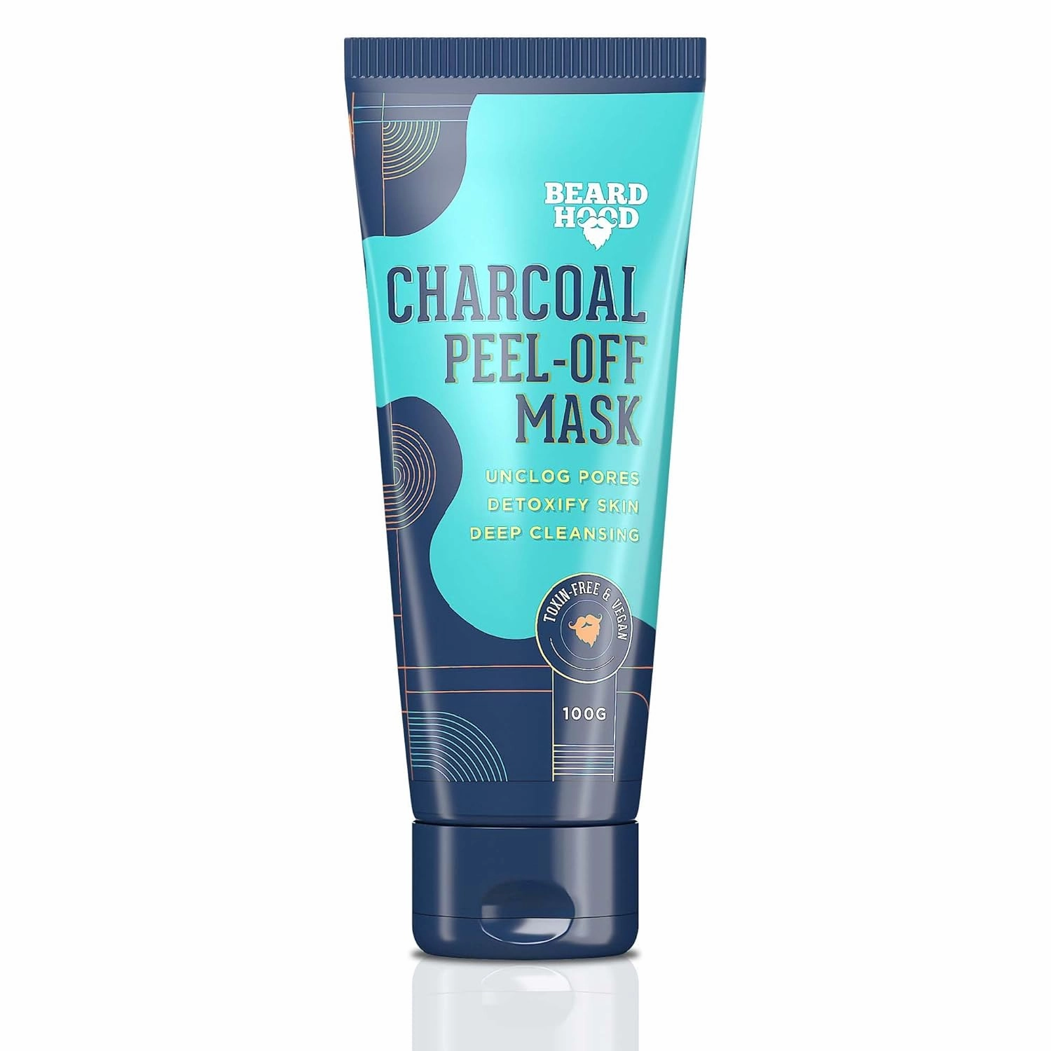BEARDHOOD Charcoal Peel Off Mask | Skin Detox & Instant Glow | Benefits of Rosemary Oil & Eucalyptus Oil 3.5 Ounce/100Gram