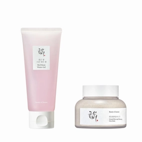 Beauty of Joseon Red Bean Water Gel Hydrating Peptide Hydro Boost Moisturizer for Acne Prone Dry Skin with Ground Rice and Honey Glow Mask