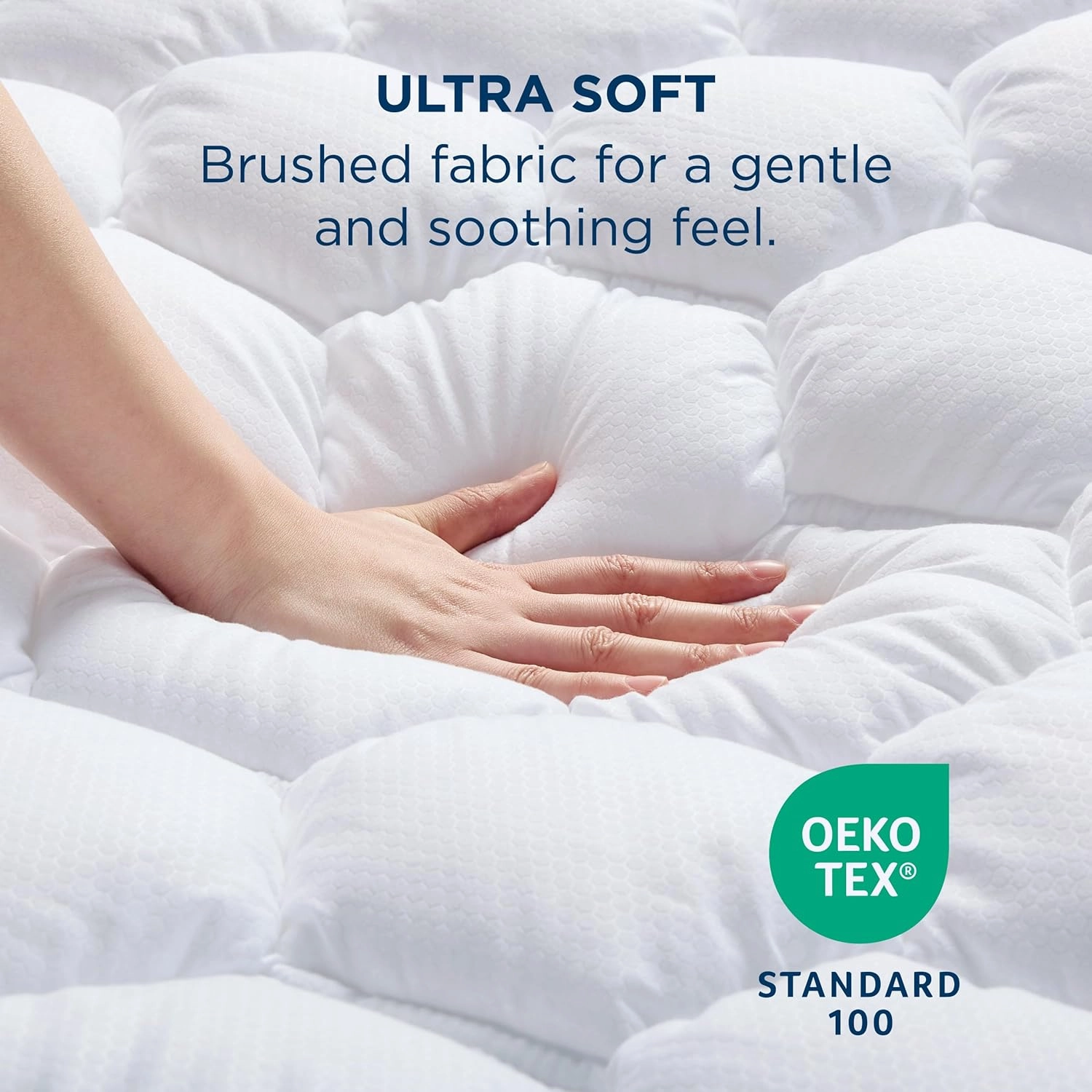 Bedsure California King Mattress Protector - Cal King Mattress Pad Topper with 8-21 Inches Deep Pocket, Quilted Fitted Soft Bed Cover Padded, White, 72x84 Inches