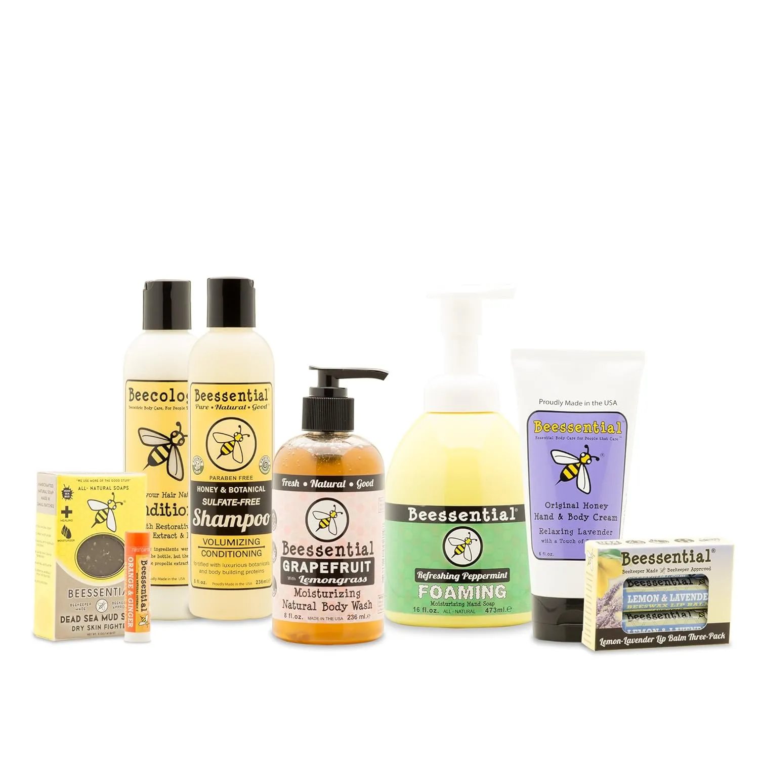Beessential All Natural Hand And Body Cream, Lavender and Bergamont Essential Oils, with Moisturizing Shea & Cupuacu Butter, Olive Oil, Beeswax - Made in the USA, 6 oz