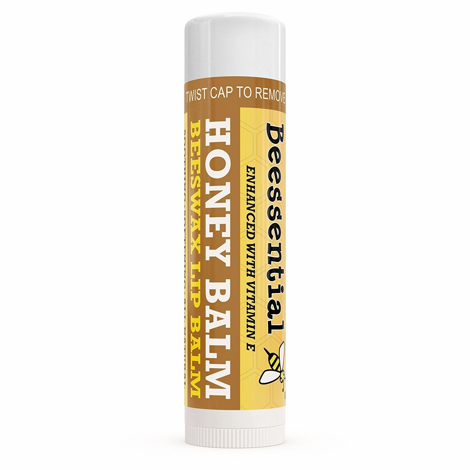 Beessential Natural Bulk Lip Balm, Honey, 18 Pack | For Men, Women, and Children. Great for Gifts, Showers, & More