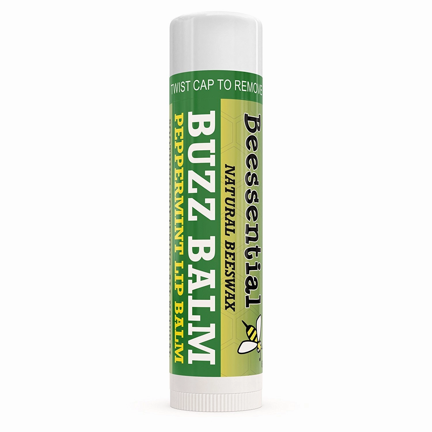 Beessential Natural Bulk Lip Balm, Peppermint, 18 Pack | For Men, Women, and Children. Great for Gifts, Showers, & More