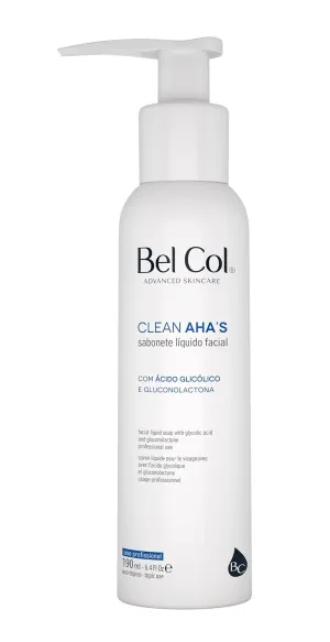 Bel Col Clean AHA’s Soap with Glycolic Acid and Gluconolactone - Deep Cleansing, Exfoliating, Hydrating, and Sanitizing Soap for All Skin Types (6.4 Fl Oz)