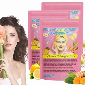 Beyonddraw Cleansing Pads, Beyond Draw Turmeric Kojic Acid Cleansing Pads, Beyond Draw Exfoliating Sponges Facial Cleansing Skincare (3 Bag)