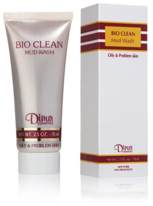 Bio Clean Mud Wash for Oily & Problem Skin Natural Organic & Refreshing Perfect for Deep Cleansing 2.5 fl. oz. 70ml