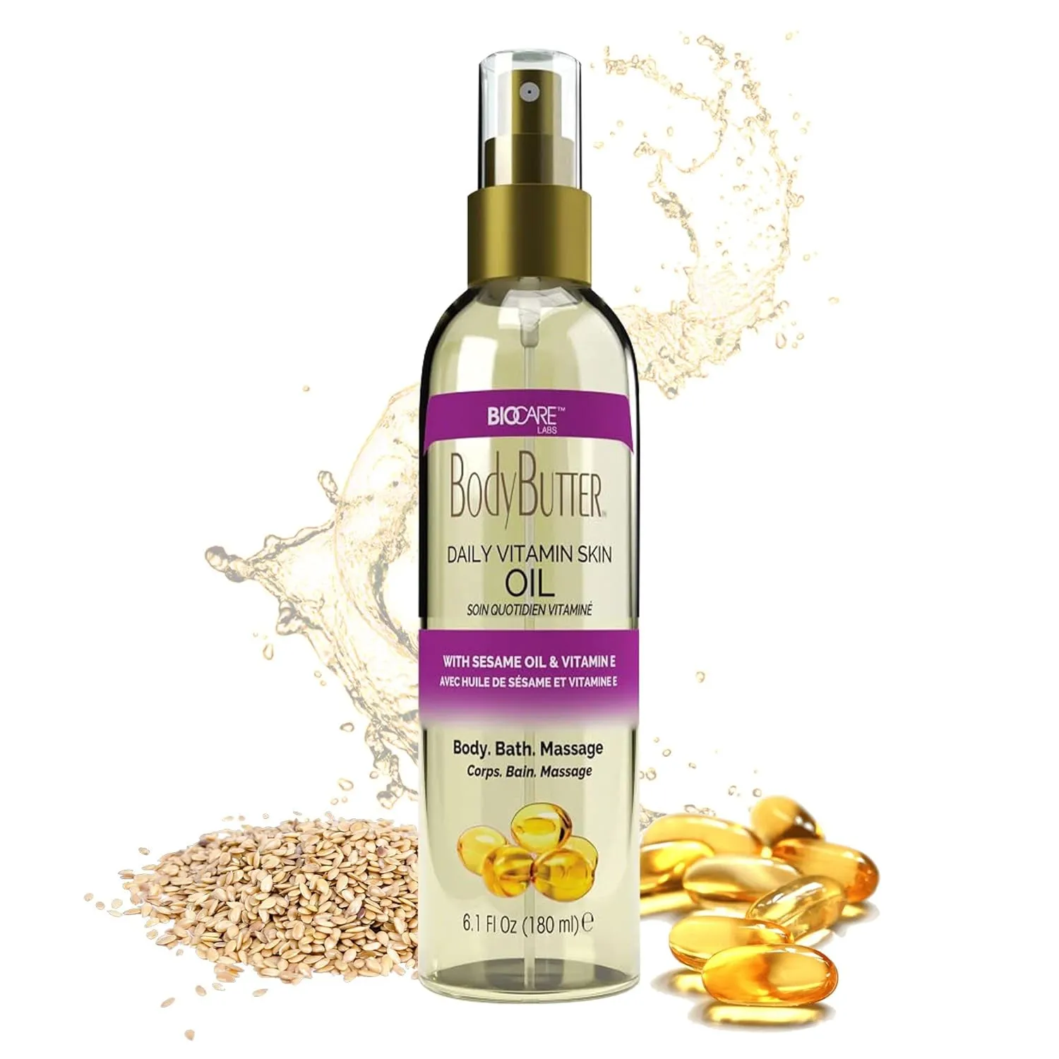 Biocare Daily Vitamin Body Oil with Sesame Seed Oil and Vitamin E