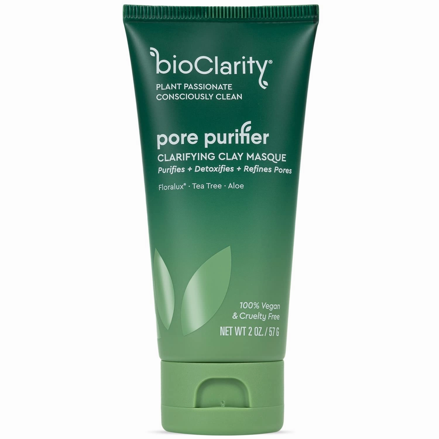 BioClarity Clarifying Face Masque | 100% Clean, Vegan Ingredients | Purify Pores, Smooth & Soothe Skin | Contains Floralux, Tea Tree, Aloe | 1.5 oz