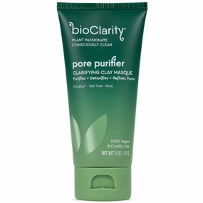 BioClarity Clarifying Face Masque | 100% Clean, Vegan Ingredients | Purify Pores, Smooth & Soothe Skin | Contains Floralux, Tea Tree, Aloe | 1.5 oz