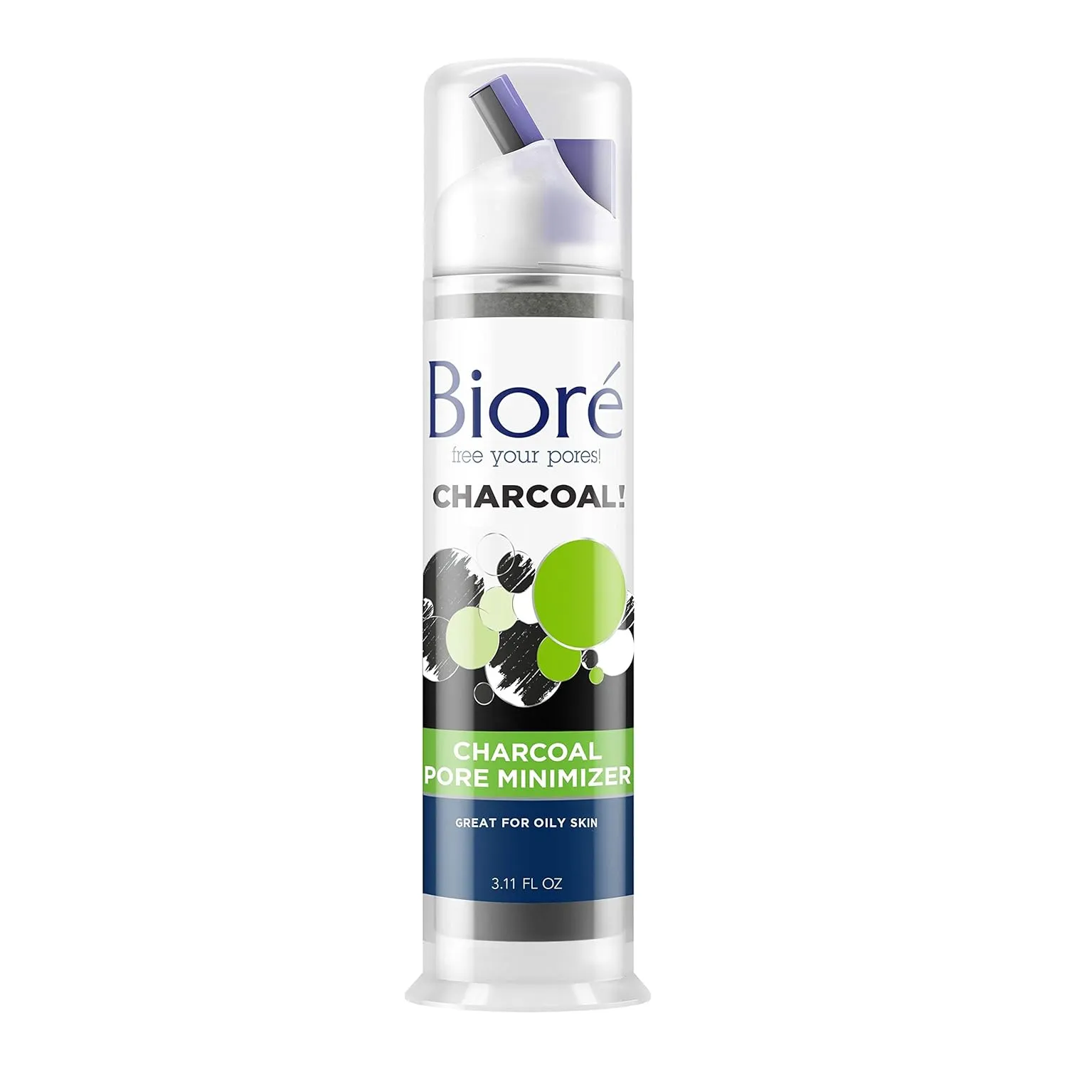 Bioré Deep Pore Charcoal Daily Face Wash, with Deep Pore Cleansing for Dirt and Makeup Removal from Oily Skin, 3.11 Ounce