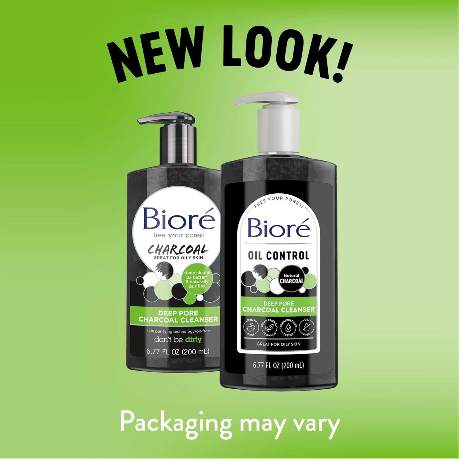 Bioré Deep Pore Charcoal Face Wash, Facial Cleanser for Dirt and Makeup Removal From Oily Skin, 6.77 Ounce & Bioré Pore Unclogging Scrub, Removes Excess Dirt and Oils, Face Scrub