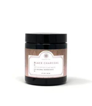 BLACK CHARCOAL CLAY FACE MASK The Ultimate Natural Detox, Deep Cleansing Mask, Formulated with Black Charcoal, Vitamins A, C, and E, Aloe, Avocado and more to Detoxify the skin. 4 oz Jar