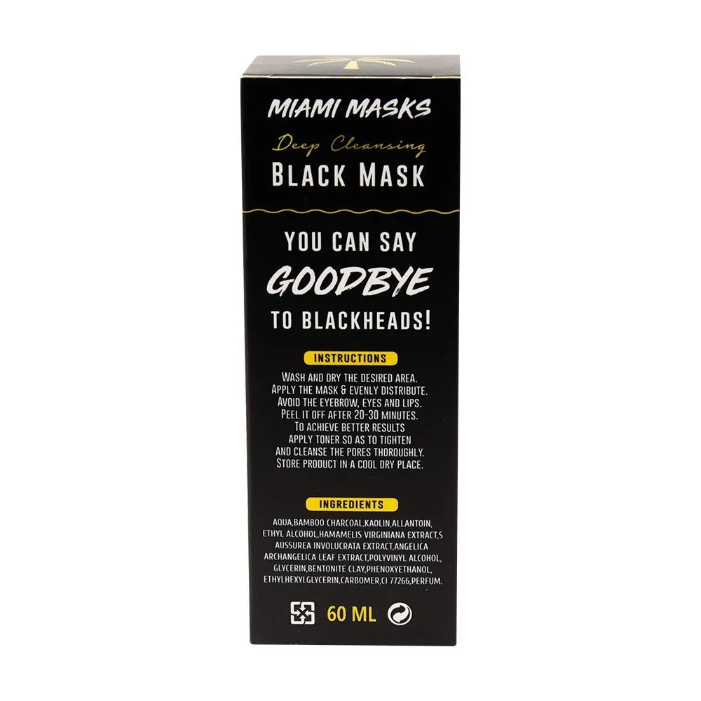 Blackhead Remover Bamboo Black Charcoal PeelOff Face Mask Anti-Acne Pore Minimizer Black head Remover Facial Mask All Skin Types Nose, Forehead Smoother Deep Cleansing Purifying (3 Pack)