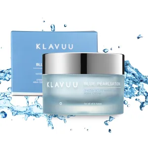 BLUE PEARLSATION ONE DAY 8 CUPS AQUA CREAM–Cooling Effect & Light Weight Texture, Hypoallergenic Soothing & Wrinkle Care Cream with Niacinamide, Marine Collagen Formula Korean Skin Care–1.69 floz