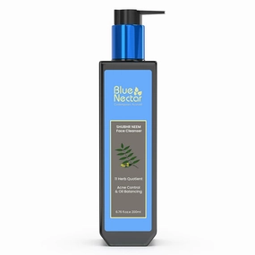 Blue Nectar Vitamin C Face Wash for Women and Men | Anti Acne Face Wash with Neem & Honey | Natural Cleanser for Face with Ayurvedic Herbs (11 Herbs, 6.76 Fl oz)