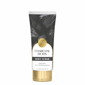 Bo-dy Cu/pid Charcoal Detox Body Scrub | Deep Cleansing & Exfoliating Scrub with Activated Charcoal | Removes Impurities & Smooths Skin | 150ml