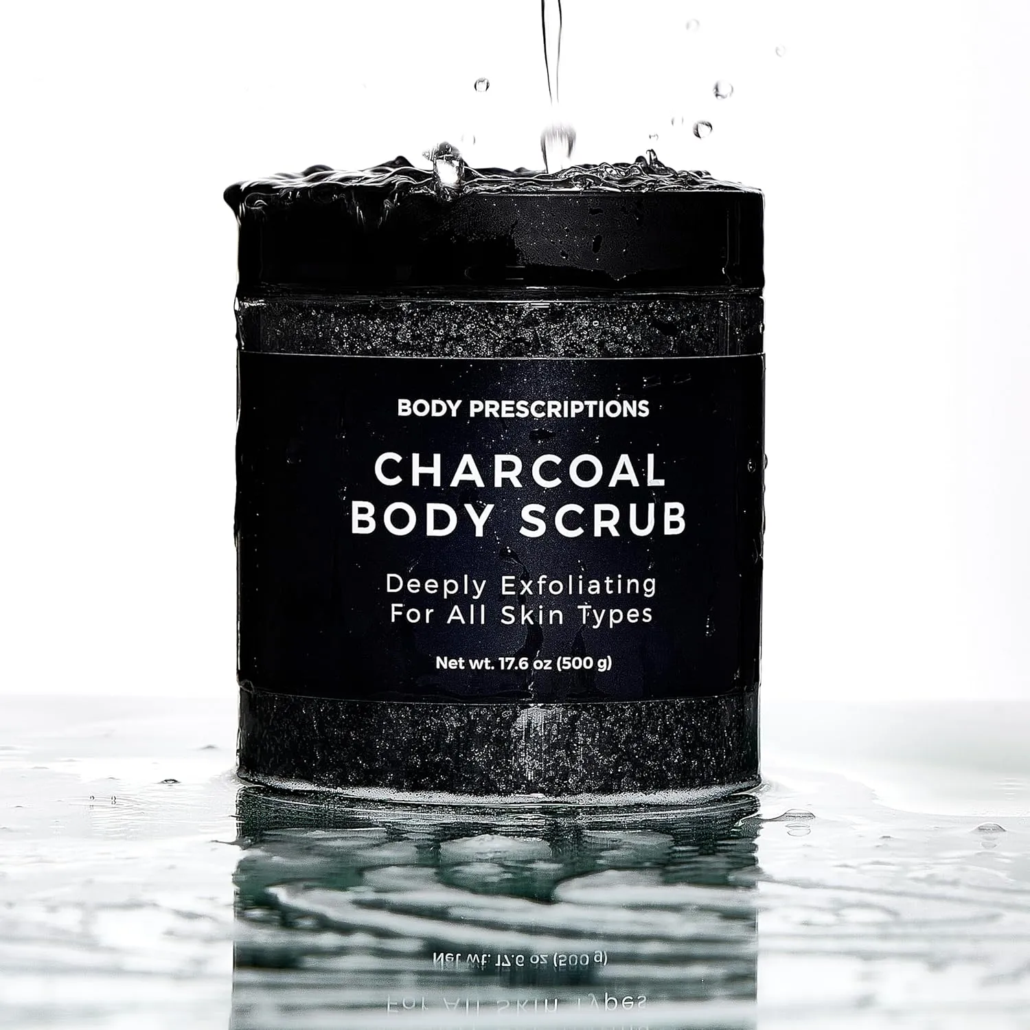 Body Prescription Deep Exfoliating Body Scrub - Cruelty-Free Formula for All Skin Types, 17.64 Ounce (Pack of 2), Charcoal