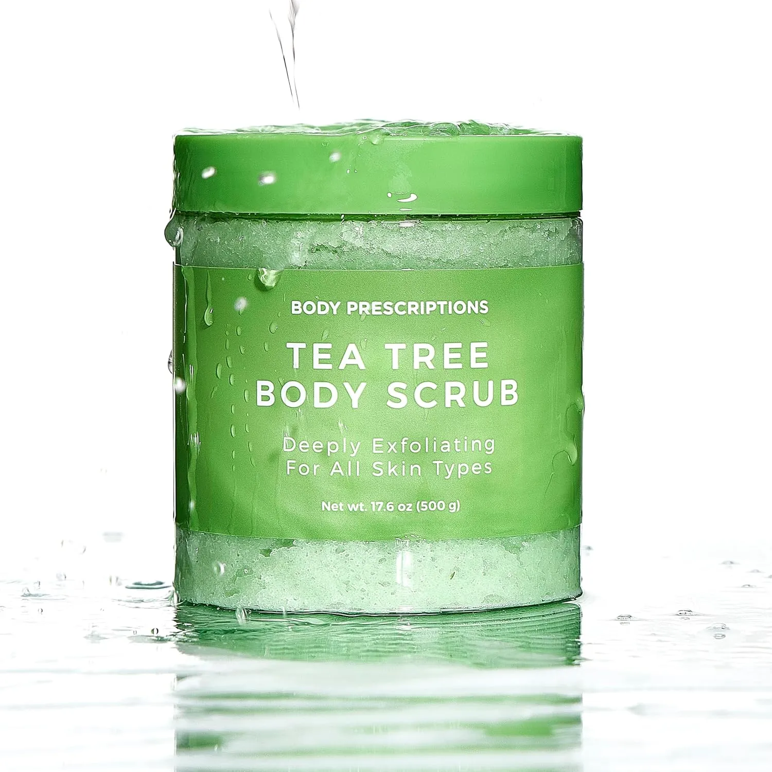 Body Prescription Deep Exfoliating Body Scrub - Cruelty-Free Formula for All Skin Types, 17.64 Ounce (Pack of 2), Tea Tree