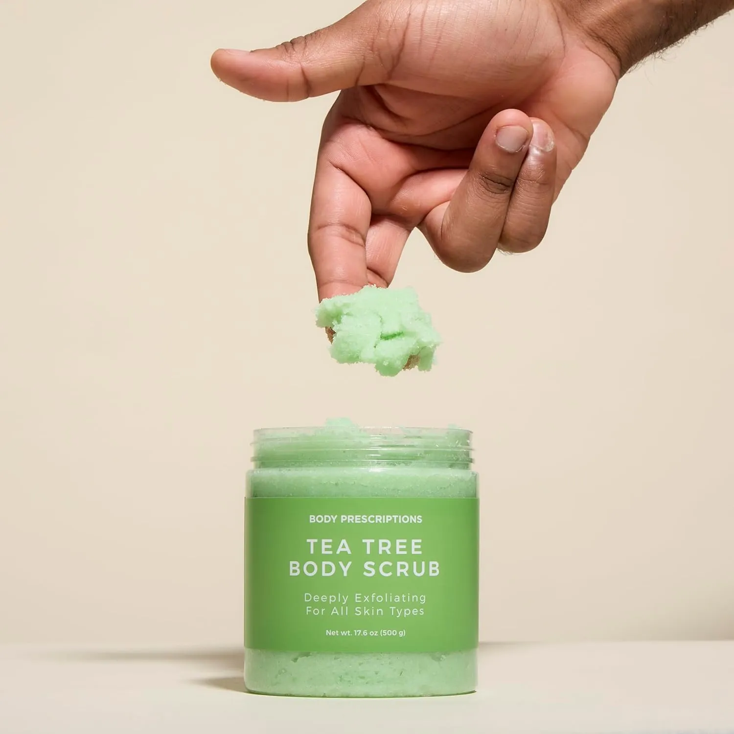 Body Prescription Deep Exfoliating Body Scrub - Cruelty-Free Formula for All Skin Types, 17.64 Ounce (Pack of 2), Tea Tree