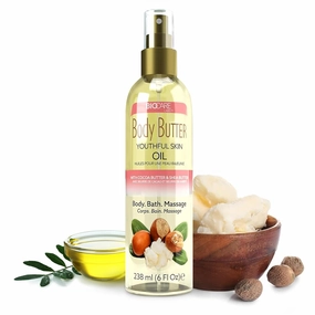 Body Butter Youthful Skin Oil with Cocoa Butter & Shea Butter Infused with Vitamin E - 6 oz