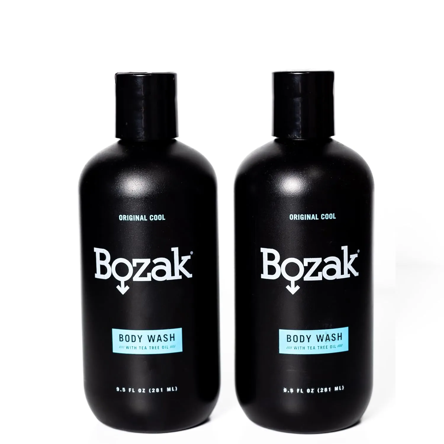 Bozak Cooling Body Wash for Men and Women - Moisturizes, Provides Jock Itch, Athlete's Foot, and Odor Defense - Paraben Free, Dye Free, Sulfate Free - Double Pack