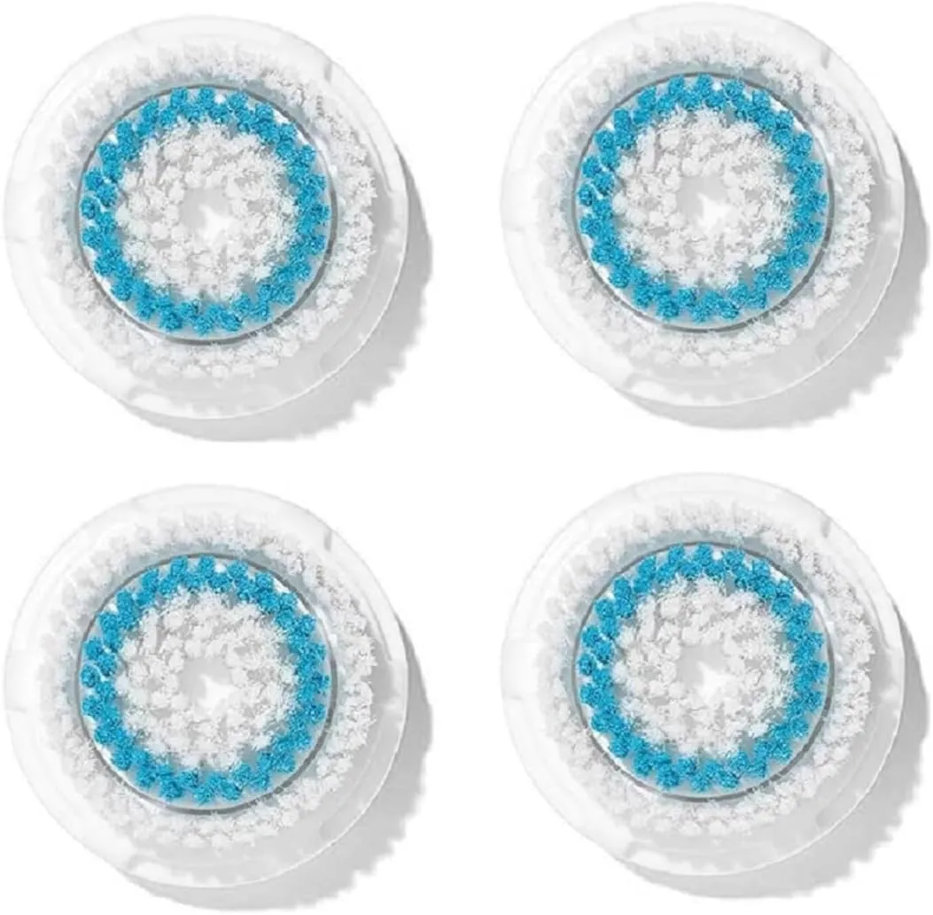Brushot Brush Head Replacements Compatible with Clarisonic Mia 1, Mia 2, Mia Fit, Alpha Fit, Smart Profile Uplift | Deep Pore, 4 Count