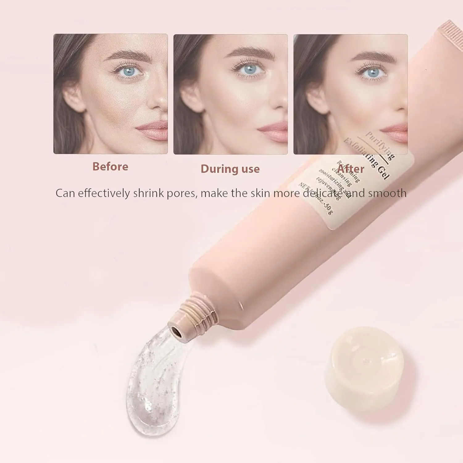 Caedrea Exfoliating Gel, Miapina Purifying Exfoliating Gel, Facial Exfoliator Cleanser, Natural ExfoliatingGel Purifying Cream, Universal for All Skin Types (3PCS)