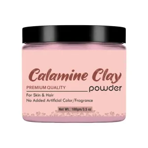 Calamine Clay Powder for Face Pack, Skin Care, Hair Mask, Cleansing | Natural, Chemical Free | All Skin Types Men & Women 100 gm