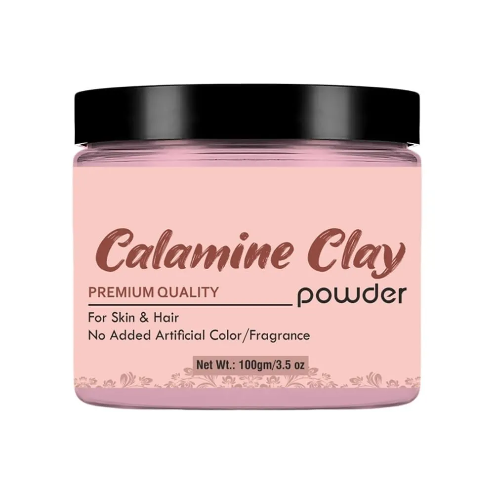 Calamine Clay Powder for Face Pack, Skin Care, Hair Mask, Cleansing | Natural, Chemical Free | All Skin Types Men & Women 100 gm