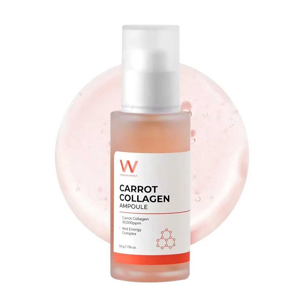 CARROT COLLAGEN AMPOULE 1.76 fl Oz, Collagen Serum, Hydrating, Aging Care, Skin Care for Sagging Skin, Skin Glow, Adenosine, Niacinamide, Kbeauty