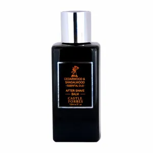 Castle Forbes Cedarwood & Sandalwood Aftershave Balm For Men, 5 fl.oz. | Moisturizing After Shave Lotion w/ Essential Oils | Soothing & Refreshing | Alcohol Free Post Shave Skincare For All Skin Types
