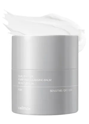 celimax Dual Barrier Purifying Cleansing Balm | with Ceramides, Waterproof Makeup Remover, Pore Cleansing, Daily Use Cleanser, Grind Container, 50ml