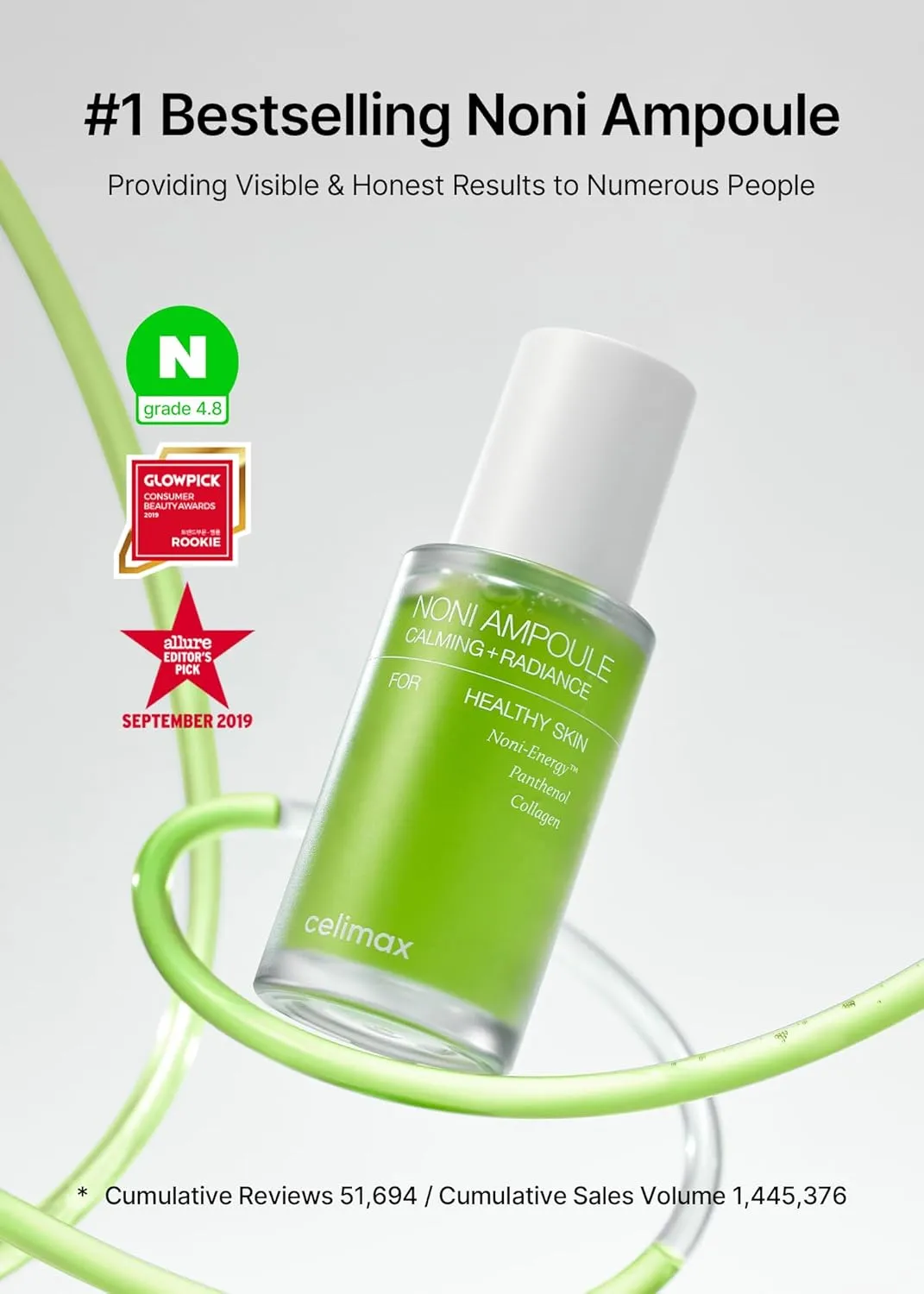 celimax Noni Energy Ampoule 30ml | with Noni Extract, Hydrating, Moisturizing & Soothing Serum for Wrinkles & Fine Lines, Mild Ampoule For Face