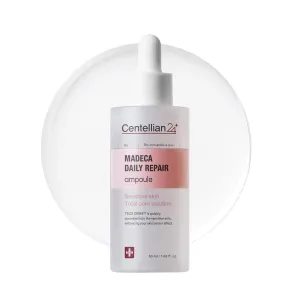 Centellian 24 Madeca Daily Repair Ampoule (Daily Soothing, 1.69fl oz) - Soothing & Hydrating Facial Serum for Sensitive Skin, Skin Barrier Repair & Fast Absorption, Korean Skin Care