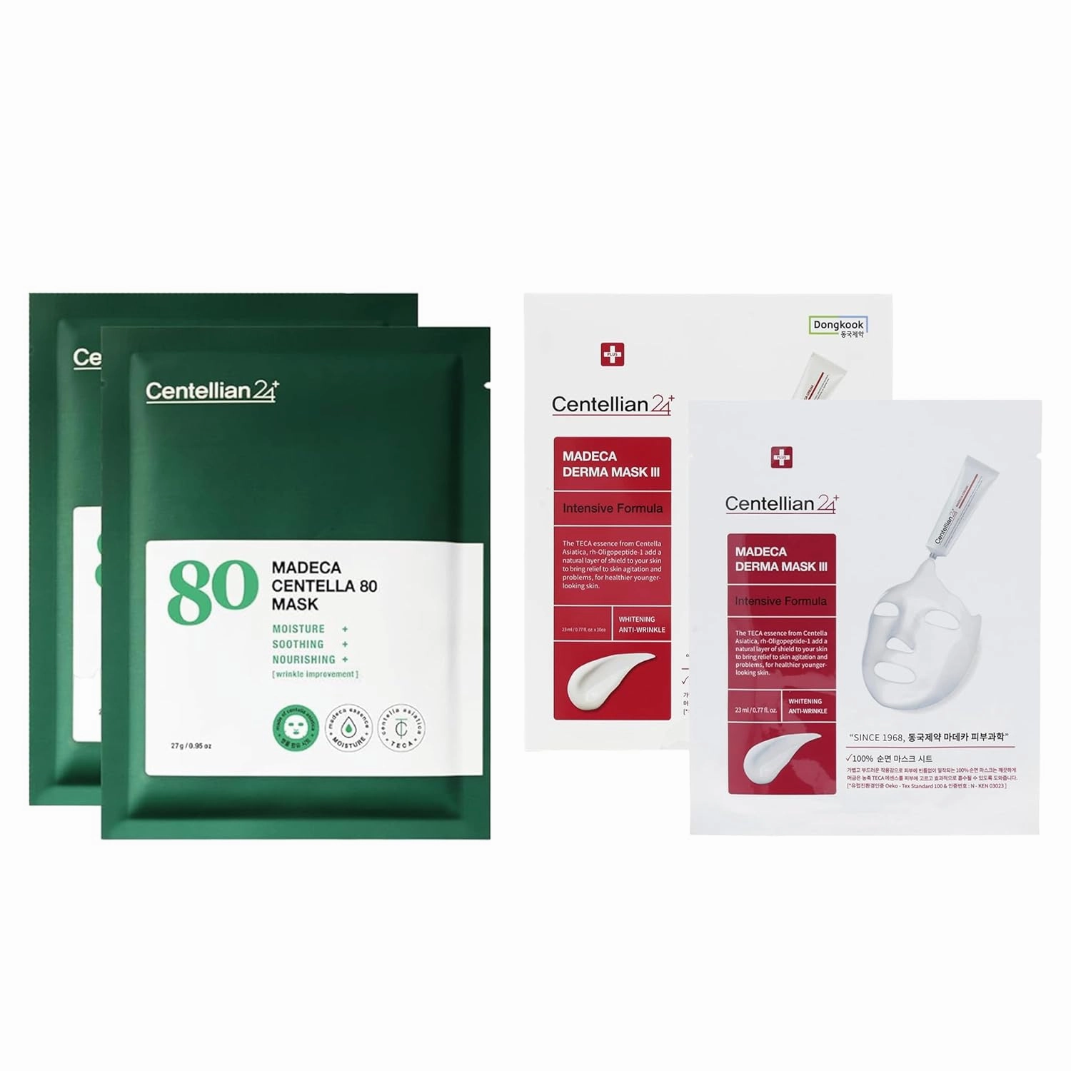 CENTELLIAN 24 Madeca Mask (Extra Moisturizing, 4pc   Intensive, 10pc) - Ultra Hydrating & Soothing Face Sheet Mask for Dry, Sensitive Skin. Korean Skincare with Centella Asiatica, TECA, Madecassoside