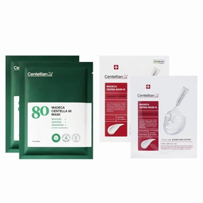 CENTELLIAN 24 Madeca Mask (Extra Moisturizing, 4pc   Intensive, 10pc) - Ultra Hydrating & Soothing Face Sheet Mask for Dry, Sensitive Skin. Korean Skincare with Centella Asiatica, TECA, Madecassoside