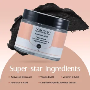 Charcoal Face Mask - Deep Pore Cleansing - Gentle Formula - Fights Acne and Clears it Up