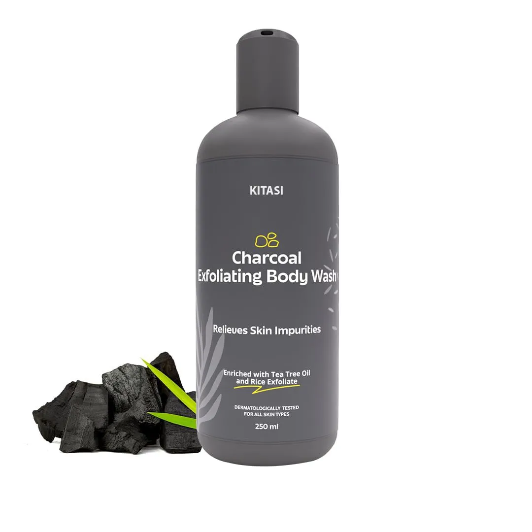 Charcoal Gentle Body Wash 250 ml, Cleansing and Tan Removal |Refreshing Fragrance