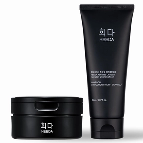Charcoal Double Cleansing Duo, Hydrating & Purifying, Pore and Blackhead Deep Cleanse, Glass Skin Facial Skincare