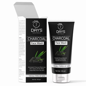 Charcoal face wash for acne and pimples reduce blackheads & whiteheads | deep skin purifying cleansing- 100 g