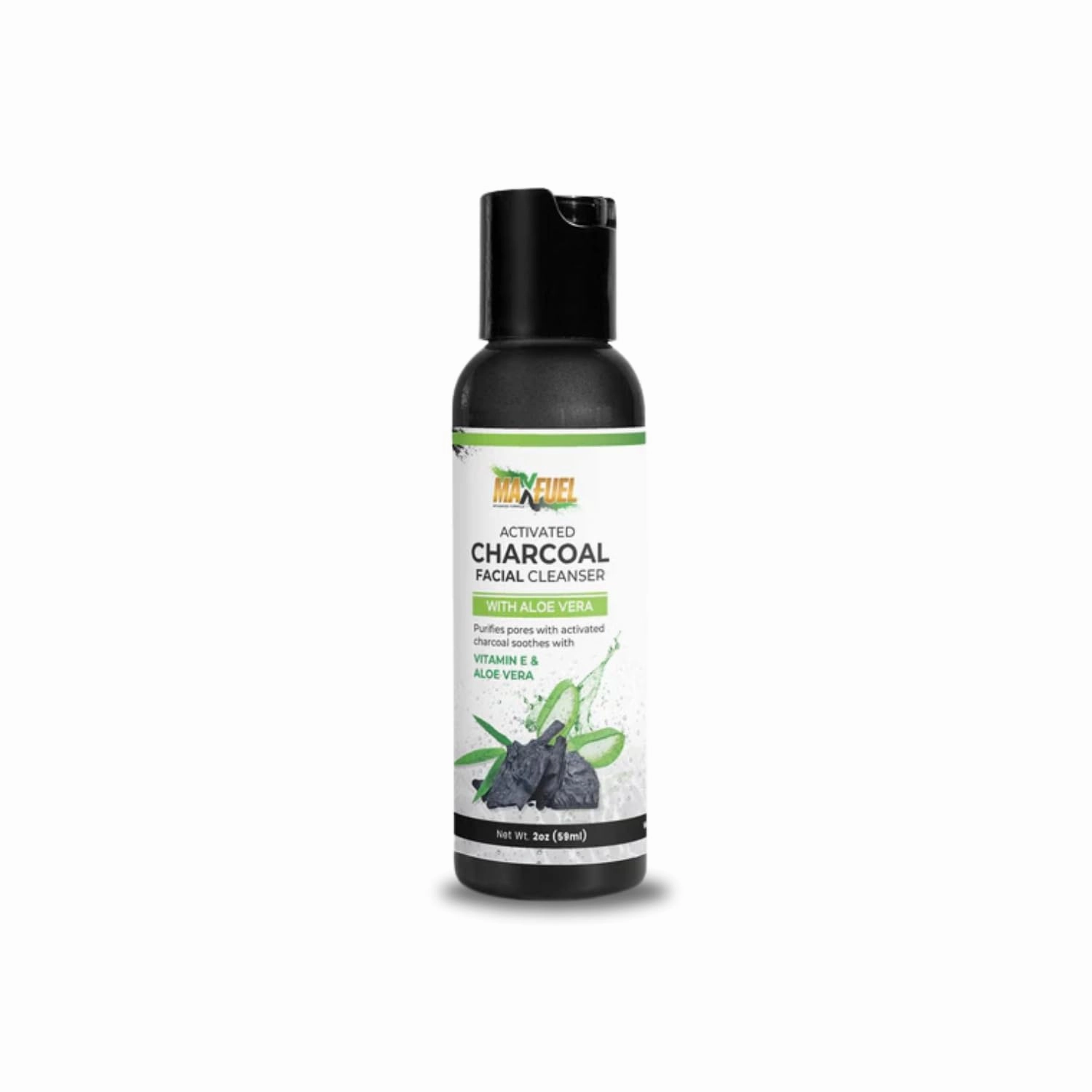 Charcoal Facial Cleanser – Gentle Daily Cleanser for Refreshing | Non-Drying Skin – Paraben-Free | Natural Ingredients (2 oz)