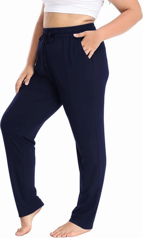 Cheapestbuy Women's Plus Size Comfy Lounge Pants Active Yoga Sweatpants Casual Stretchy Jogger Pants with Pockets Drawstring