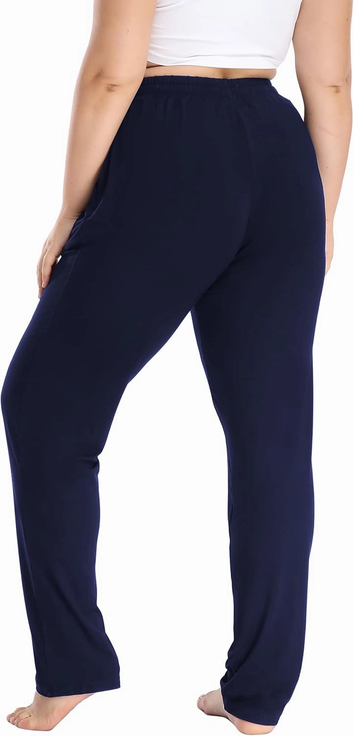 Cheapestbuy Women's Plus Size Comfy Lounge Pants Active Yoga Sweatpants Casual Stretchy Jogger Pants with Pockets Drawstring