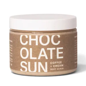 Chocolate Sun - Organic Body Scrub | Clean, Non-Toxic Beauty Scrub (Coffee Cream, 6 oz)